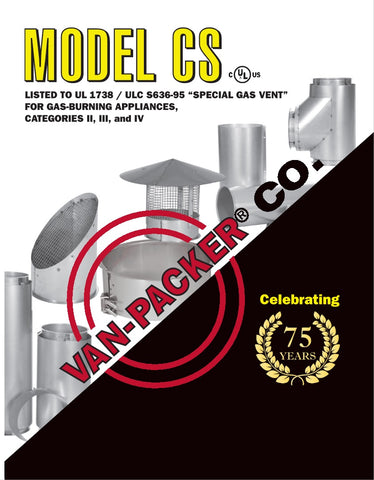 BUY ONLINE - Van-Packer® Model CS Special Gas Vent (UL-1738)