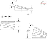Van-Packer Model CS - 15° Elbow - 12" ID  / 14" OD