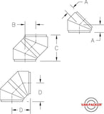 Van-Packer Model CS - 45° Elbow