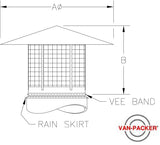 Van-Packer Model CS - Rain Skirt - For 6" ID / 8" OD Flue